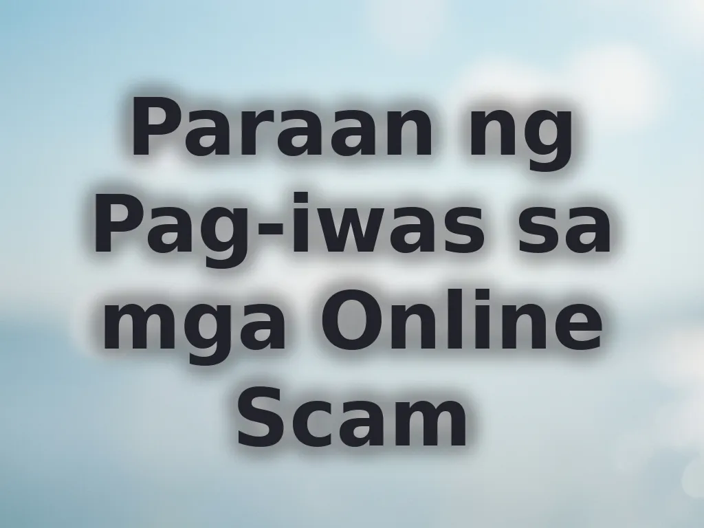 Pag-iwas sa Scam